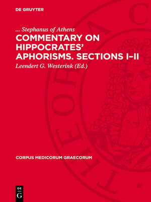 cover image of Commentary on Hippocrates' Aphorisms. Sections I–II